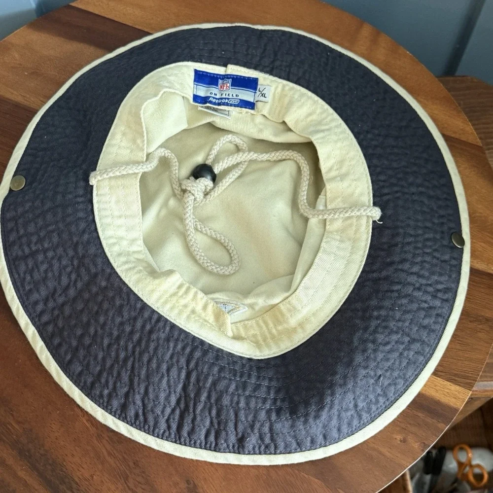 NFL On Field St Louis Rams Boonie Hat Reebok L XL Khaki Bucket Safari‎ Cap